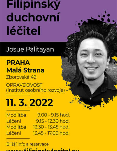 11.3.2022 Praha - OPRAVDOVOST (Institut osobního rozvoje) - pozvánka na filipínské duchovní léčení