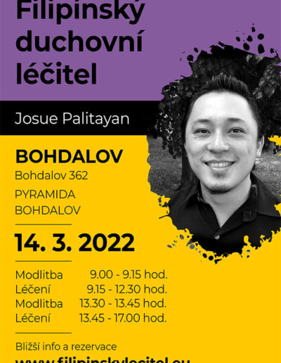 14.3.2022 Bohdalov - PYRAMIDA BOHDALOV - pozvánka na filipínské duchovní léčení