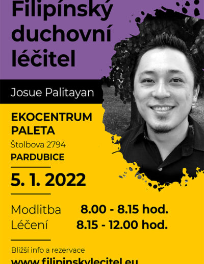 5.1.2022 Pardubice - EKONCENTRUM PALETA - pozvánka na filipínské duchovní léčení