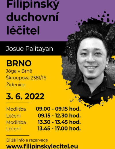 3.6.2022 Brno - pozvánka na filipínské duchovní léčení