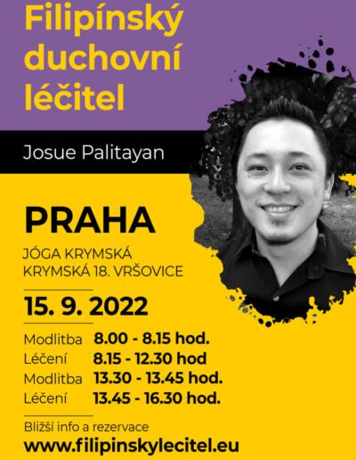 15.9.2022 Praha - pozvánka na filipínské duchovní léčení