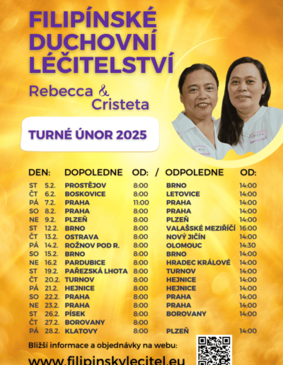 Plakát léčení - Turné únor 2025