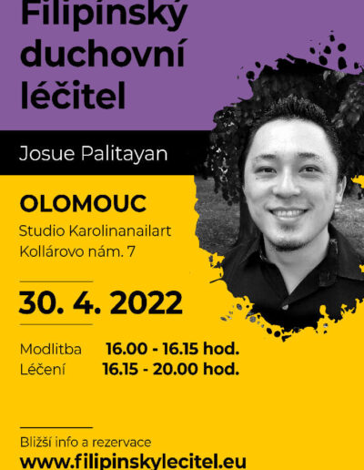 30.4.2022 Olomouc - pozvánka na filipínské duchovní léčení
