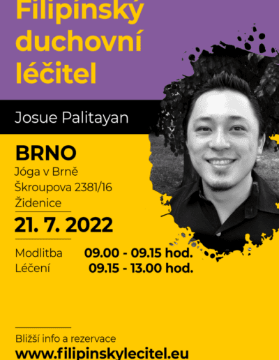 21.7.2022 Brno - pozvánka na filipínské duchovní léčení