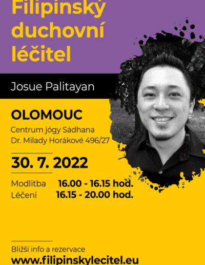 30.7.2022 Olomouc - pozvánka na filipínské duchovní léčení