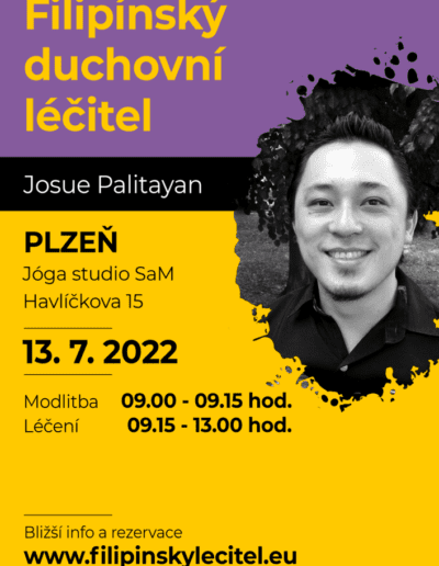 13.7.2022 Plzeň - pozvánka na filipínské duchovní léčení