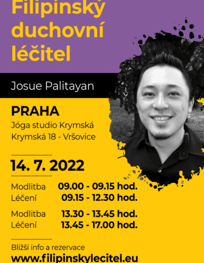 14.7.2022 Praha - pozvánka na filipínské duchovní léčení