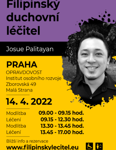 14.4.2022 Praha - OPRAVDOVOST - pozvánka na filipínské duchovní léčení